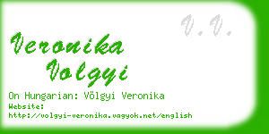 veronika volgyi business card